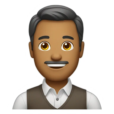 A man gives a greeting sticker