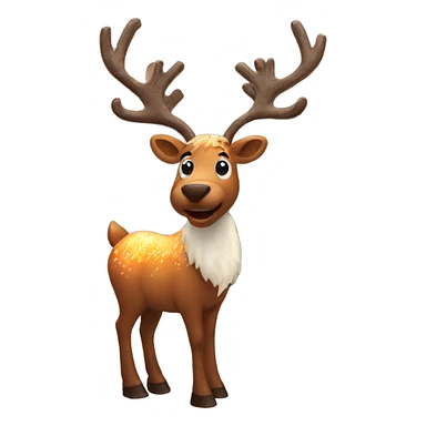 reindeer next to house made of fire  sticker