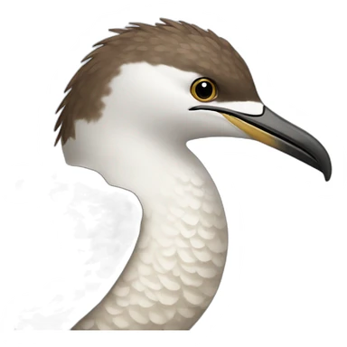 brown and white flecked sea bird sticker
