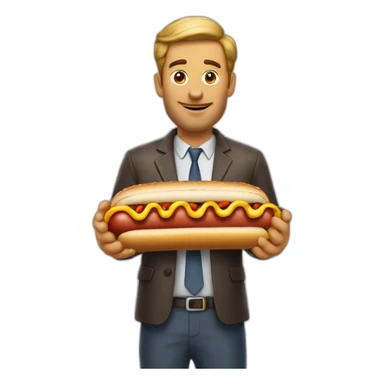 Hotdog man sticker
