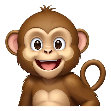happy monkey sticker