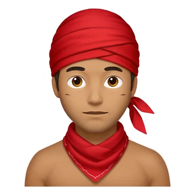 man with wearing red bandana sticker