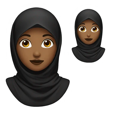 Femme noir avec hijab  sticker