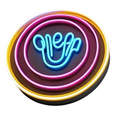 neon sign "open" sticker
