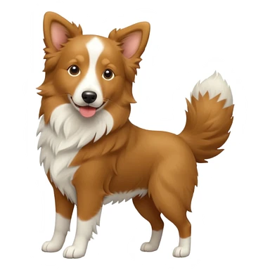 Tan Border Collie tail sticker