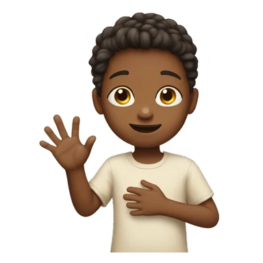 Kid with little hand sticker