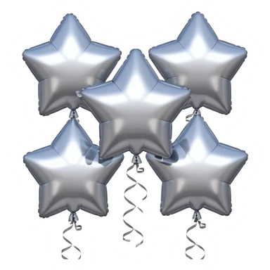 Silver Star balloons sticker