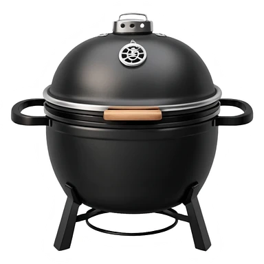 Black kamado bbq sticker