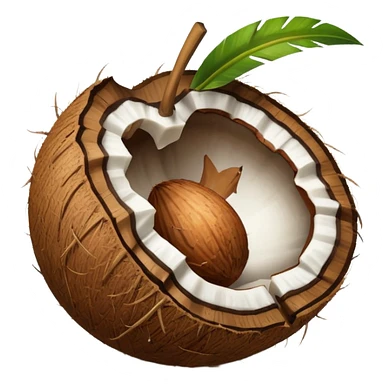 coconut with shall sticker