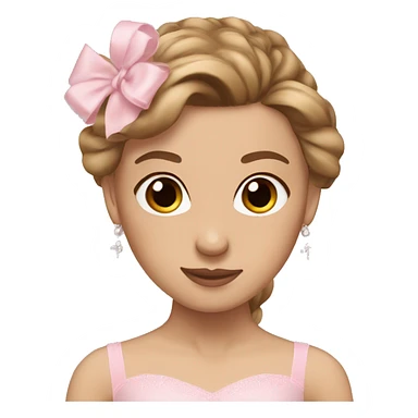 ballerina light brown hair on pointe pink sticker