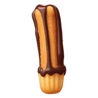 Chocolate dipped churro tip sticker