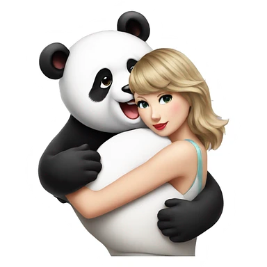 taylor swift hugging a panda sticker