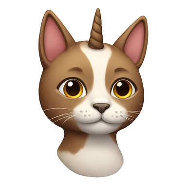 unicorn brown cat sticker