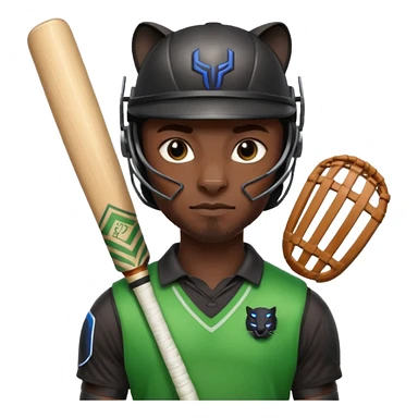 Black Panther in cricket sticker