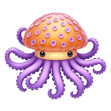 sweet sea anemone with shiny plastic effect, natural tentacle shapes, soft pastel palette with vivid accents, little heart accessory, strong highlights, no cartoon eyes sticker