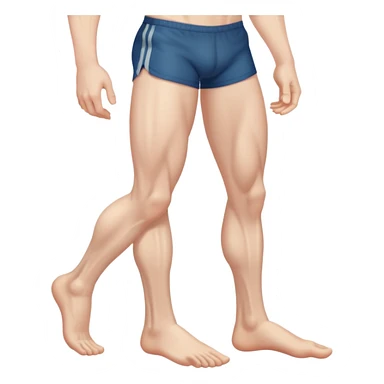 mans leg pale skin sticker