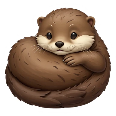 otter sleeping sticker