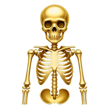 Skeleton made out of gold sticker