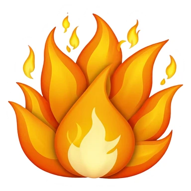 Flame illustrated in a playful and vibrant style, representing the fun and exciting aspects of the app firecrawl sticker