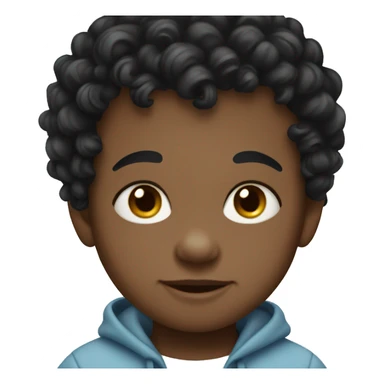 Baby boy with curly black hair sticker