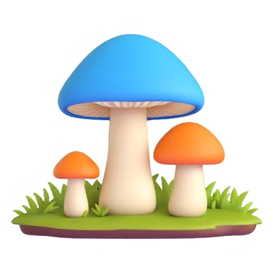 blue mushroom sticker