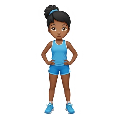 Black gym girl cute sticker