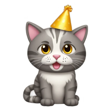birthday cat sticker