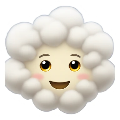 Cute cloud sticker