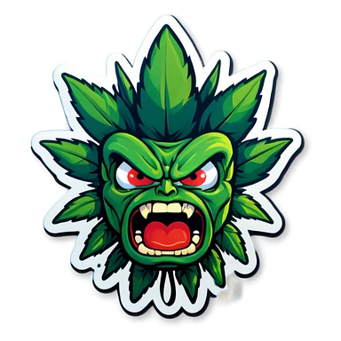 Angry weed sticker