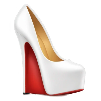 Create luxurious loubutin white heels with red soles   sticker