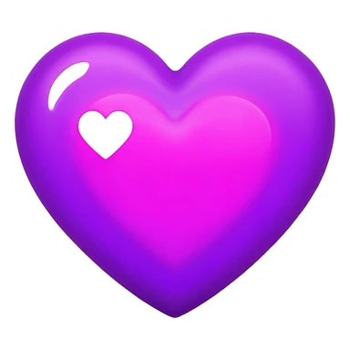 Neon purple heart sticker