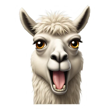 angry llama sticker