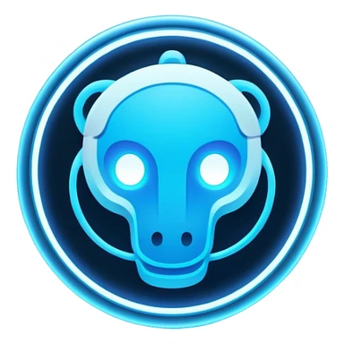discord logo glowing neon sticker