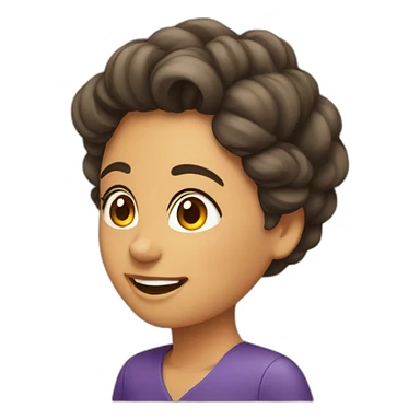 Mujer feliz de perfil sticker