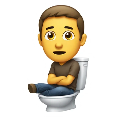 Man in toilet sticker