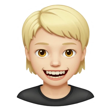 blonde short hair vampire sticker