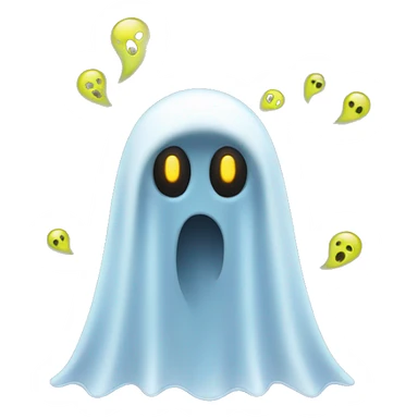 ghost with alien face sticker