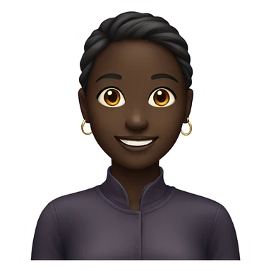smiling portrait of dark-skinned girl sticker