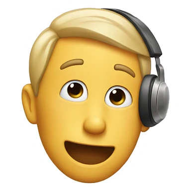 emoji listening with hand to his ear sticker