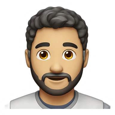 Male 30 year old Pizzaiolo with dark hair and beard sticker