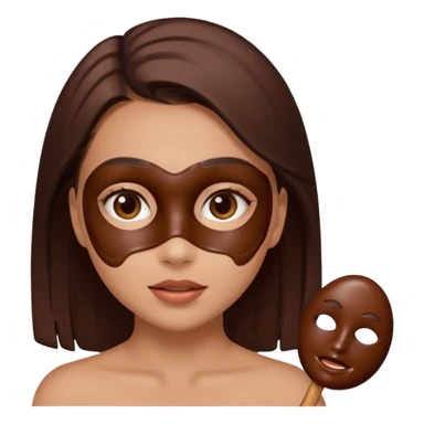 chocolate facial girl sticker
