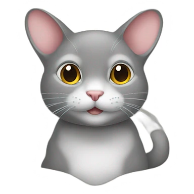Souris sur chat sticker
