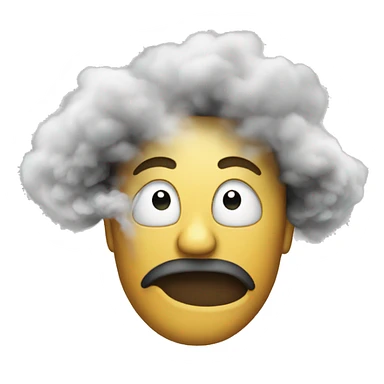 Face which is smoke sticker