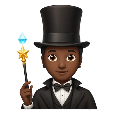 🧍🏼🎩🪄 sticker