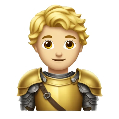 blond knight logn hair sticker