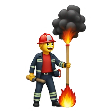 Fire being extinguished  sticker
