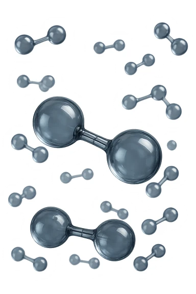 molecole di ossigeno che volano realistiche  sticker