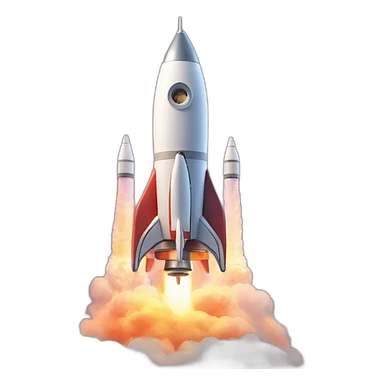 Rocket with earth sticker