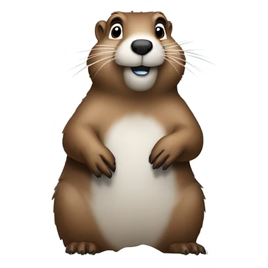 Groundhog predicting weather sticker