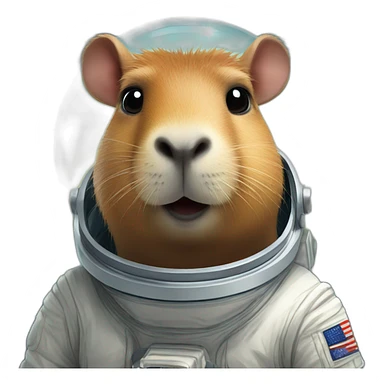 Capybara astronaute sticker